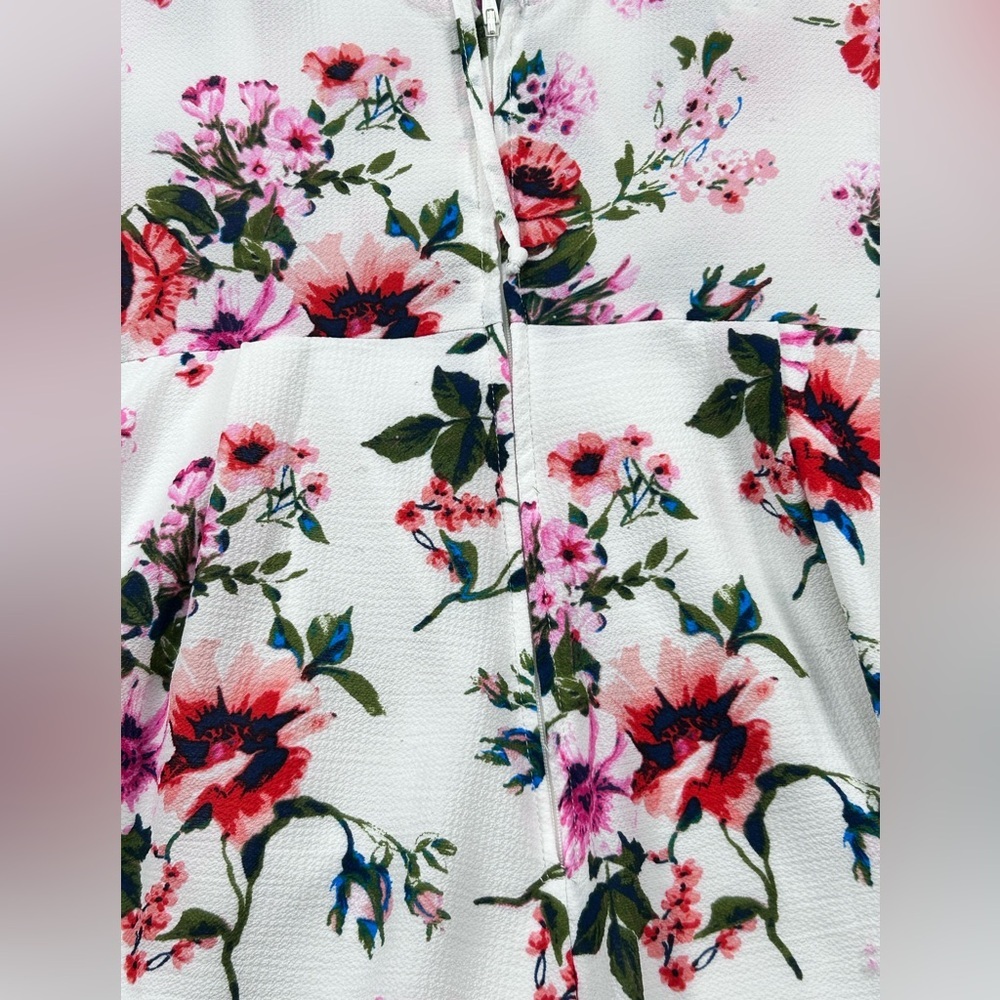TRIXXI Floral Boho Romper Shorts Kimono Sleeve Surplice Tie Back XXL Fits XL - Picture 11 of 13